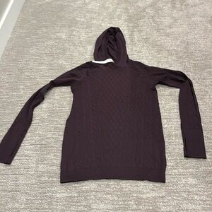 Lululemon size 8 wine fitted sweater with hood
